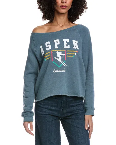 Prince Peter Aspen Colorado Cropped Sweatshirt In Blue