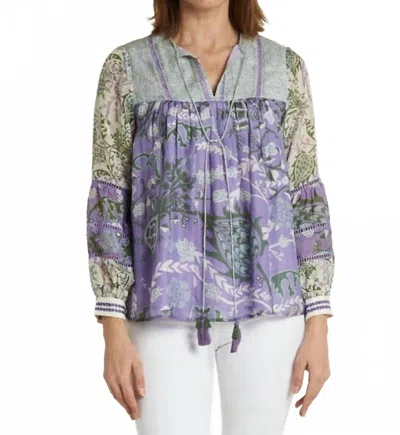 Ck Bradley Oopsy Blouse In Frolic Cream And Lavender In Multi