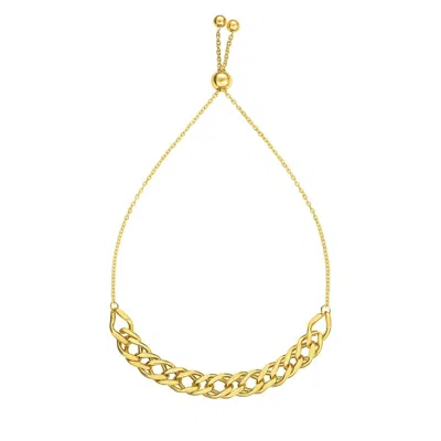 Yellow Gold Adjustable Chain Bracelet In 14k  (5.00 Mm) In Yellow