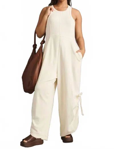 Daily Practice Horizon Wide-leg Knit Jumpsuit In Ivory In Neutral