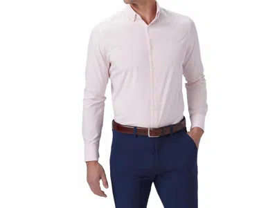 Mizzen + Main Leeward Dress Shirt In Light Pastel Pink In White