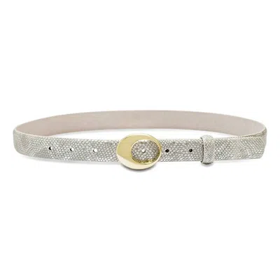 Laurel And Gold Women's Luxe Metallic Belt In Snake/gold In Multi