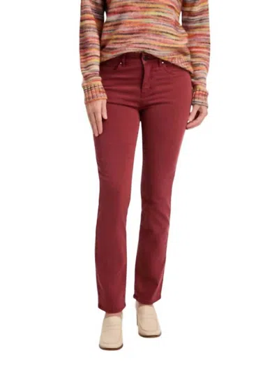 Fdj Olivia Boot Ankle Denim In Rust Red In Red