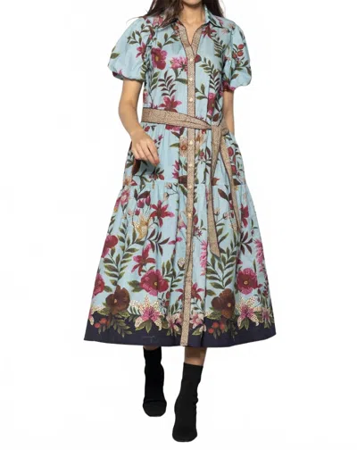 Maude Vivante Della Maxi Dress In Opal Mosaic In Blue