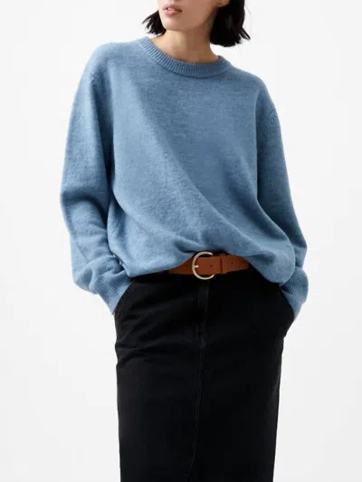 French Connection Kesia Crewneck Sweater In Dusted Blue In Multi