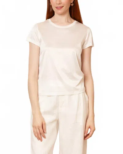 Jessie Liu Alice Silk Cotton T-shirt In White In White