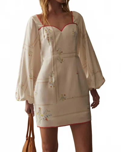 Sancia Aurelia Mini Dress In Kaia Floral In Neutral