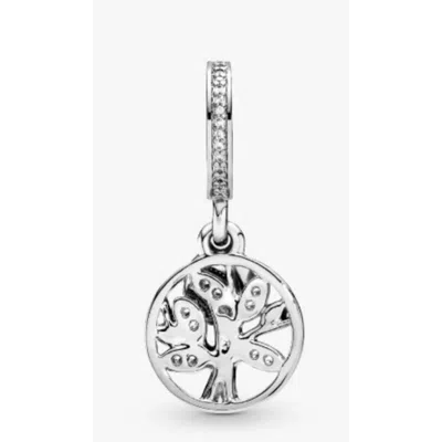 Pandora Sparkling Family Tree Dangle Charm In Metallic