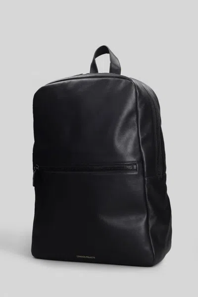 Common Projects Backpack In Black Leather In Black