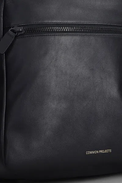 Common Projects Backpack In Black Leather In Black