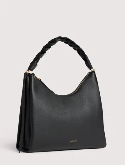Coccinelle Boheme Medium Tote Bag In Black