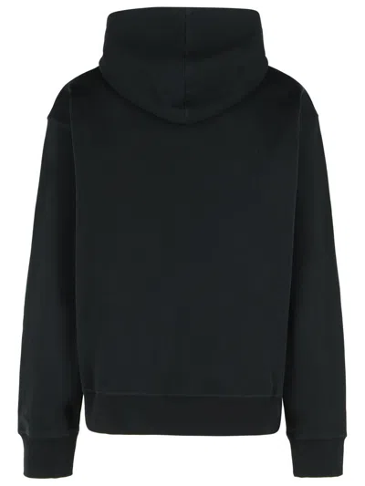 Balmain Black Cotton Sweatshirt In Blue