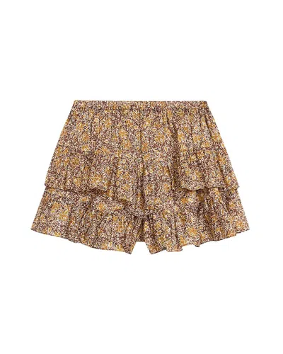 Isabel Marant Étoile Jocadia Ruffled Shorts In Brown