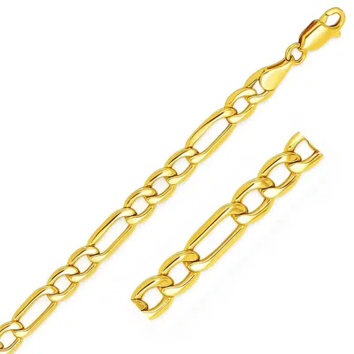 Yellow Gold 10k  Lite Figaro Bracelet (6.60 Mm) In Yellow