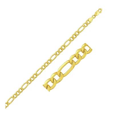 Yellow Gold 14k  Lite Figaro Bracelet (5.60 Mm) In Yellow