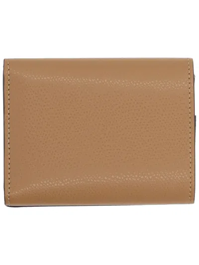 Fendi Brown Leather Wallet In Brown