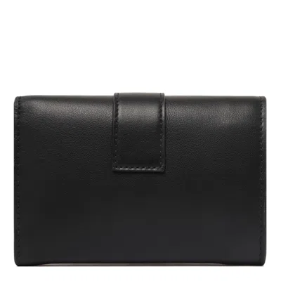 Ferragamo Calf Leather Wallet In Black