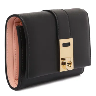 Ferragamo Calf Leather Wallet In Black