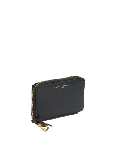 Gianni Chiarini Black Leather Wallet In Black