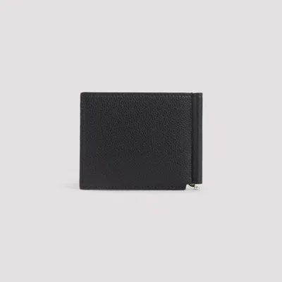 Givenchy Black Bill Clip Calf Leather Wallet In Black
