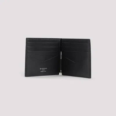 Givenchy Black Bill Clip Calf Leather Wallet In Black
