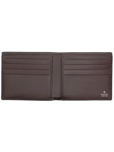 Gucci Dark Brown Leather Wallet In Neutral