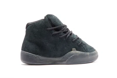 Erl Mid Vamp Black Sneakers With Logo Lettering On The Tongue In Suede Man