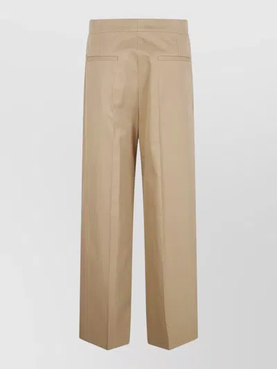 Jil Sander Wide Leg Trousers Belt Loops Pockets In Brown