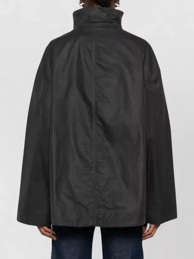Totême Black Solid Zipped Jacket In Black