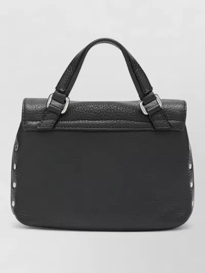 Zanellato Baby Postina Tote Bag Dual Buckle In Black