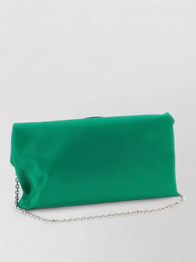 Roger Vivier Green Trompette Clutch In Green