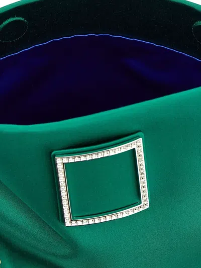 Roger Vivier Green Trompette Clutch In Green