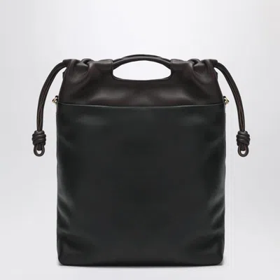 Loewe Flamenco Purse Tote Bag In Black/chestnut Brown In Black