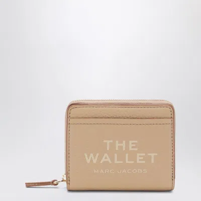 Marc Jacobs Mini Beige Full-grain Leather Wallet In Neutral