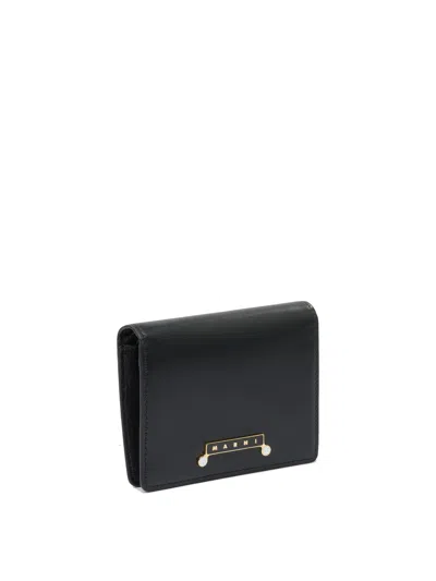 Marni Black Leather Wallet