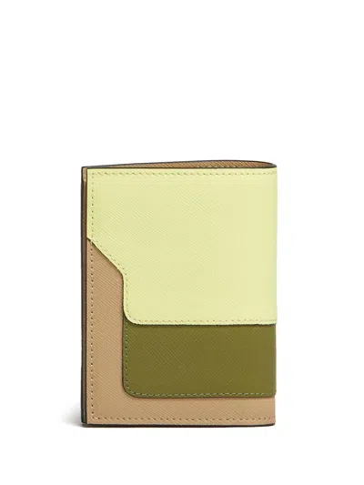 Marni Color-block Debossed Logo Wallet
