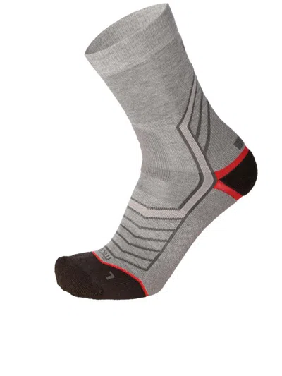 Mico Trek Medium Weight Odor Zero Socks In Gray