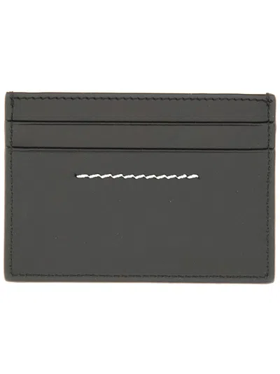 Mm6 Maison Margiela Black Cowhide Wallet