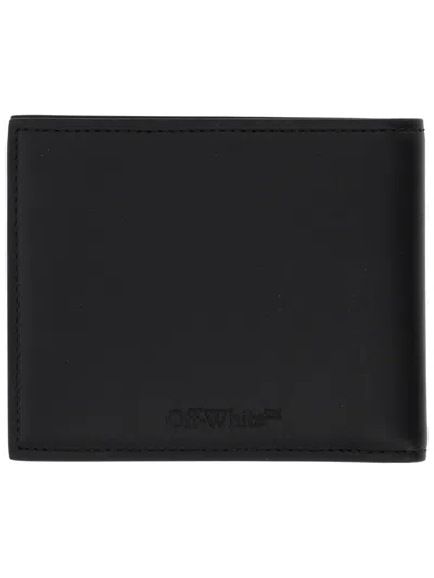 Off-white Black Calf Leather Wallet In Black