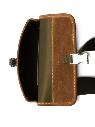 Prada Men Re-nylon And Leather Phone Pouch In Multi