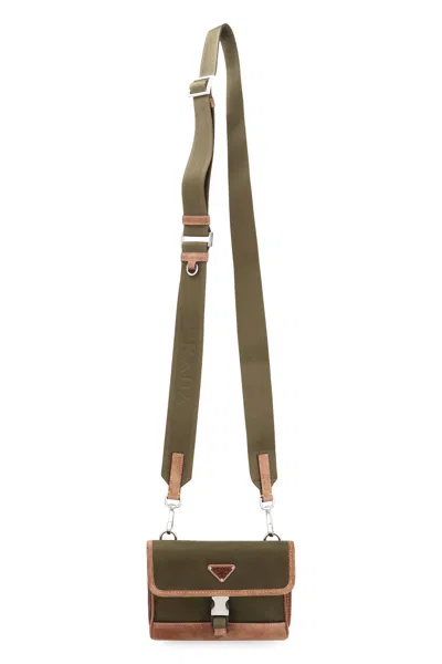 Prada Men Re-nylon And Leather Phone Pouch In Multi