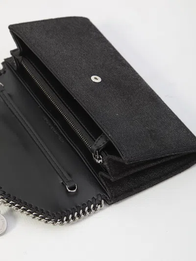 Stella Mccartney Falabella Continental Wallet With Chain In Black