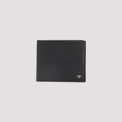 Tom Ford Black Calf Leather Wallet In Black