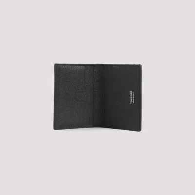 Tom Ford Black Calf Leather Wallet In Black