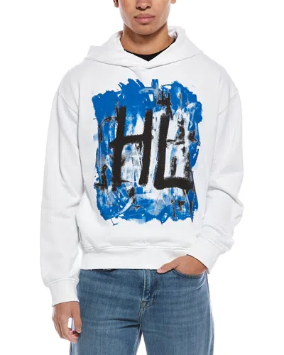 Helmut Lang Scribble Hoodie In White