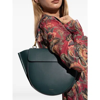 Wandler Half-moon Tote Bag In Blue