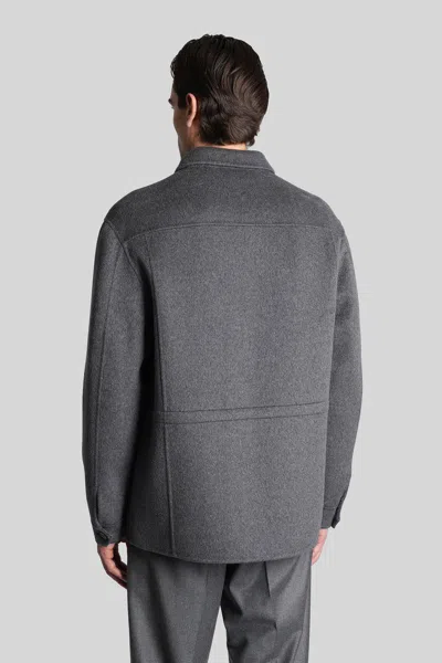 Grayed Filed Jacket Casual Jacket In Gray