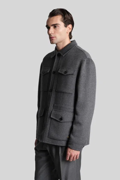 Grayed Filed Jacket Casual Jacket In Gray
