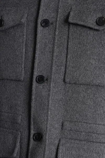 Grayed Filed Jacket Casual Jacket In Gray