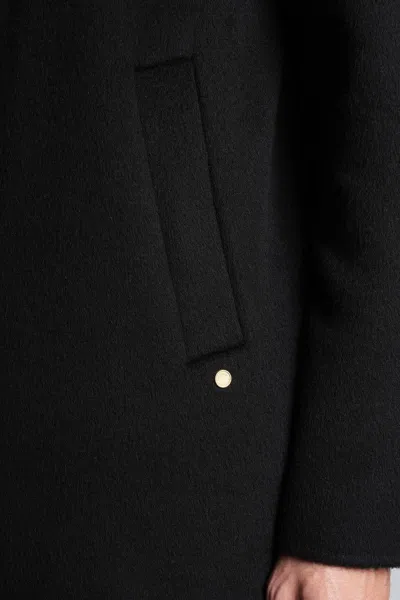 Grayed Car Coat  Casual Jacket In Black